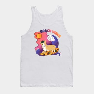 Cute surfing corgi - beach vibes Tank Top